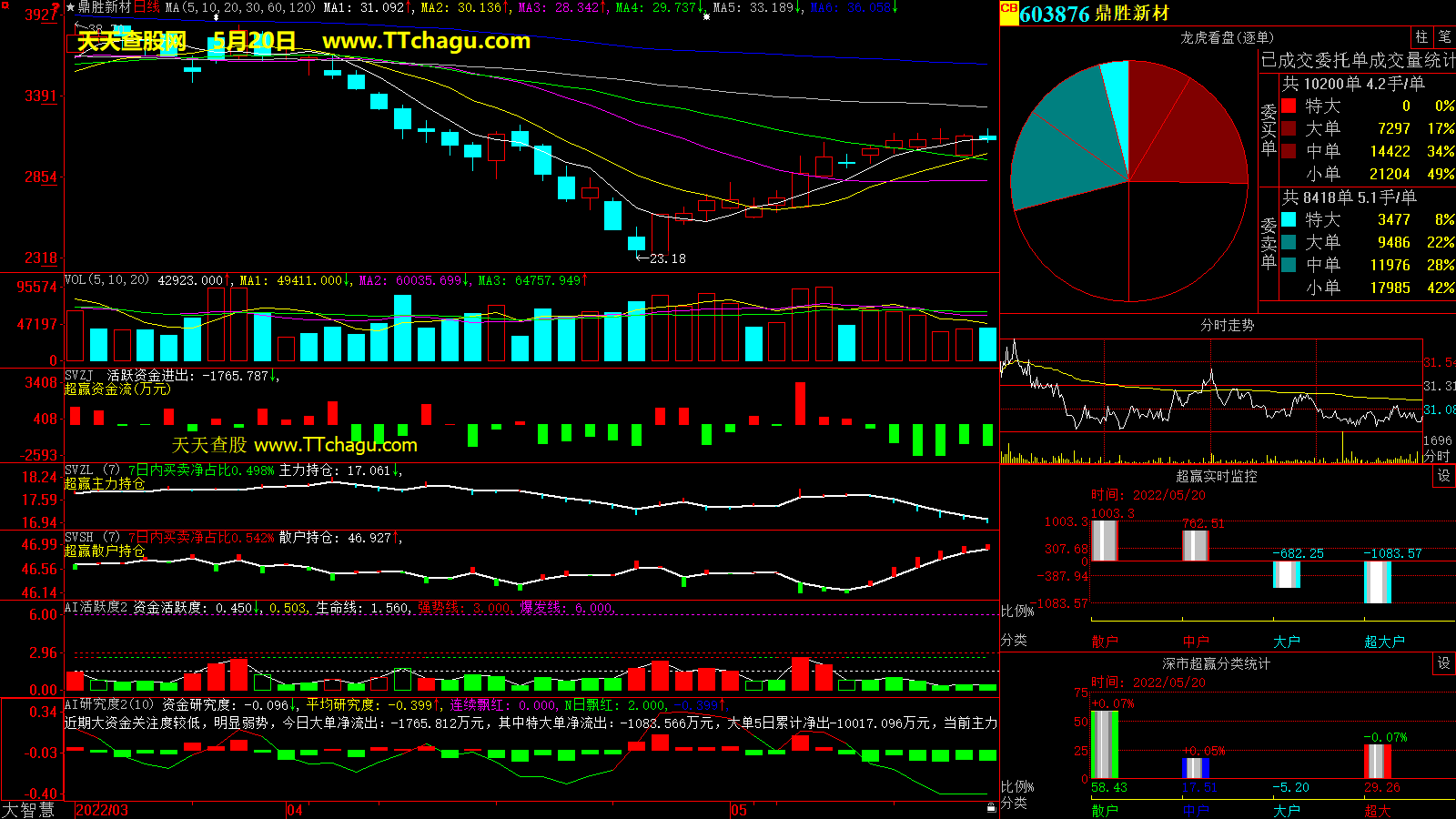 鼎胜新材(603876)超赢数据截图
